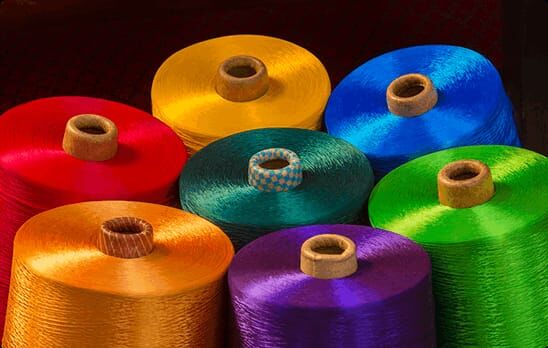 dyed viscose yarn